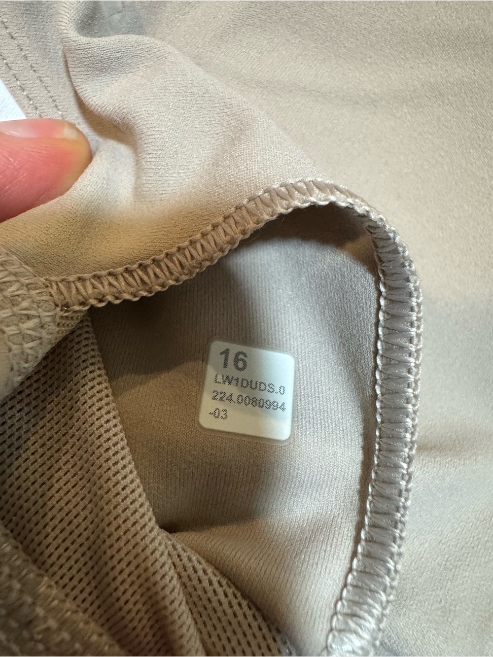 Lululemon Align White V-Neck Cropped Tank Top Built-in Bra Light Support size 16 - Picture 9 of 10
